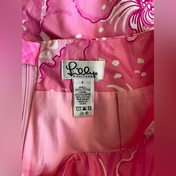 Lilly Pulitzer Women’s Mid Floral Pink Skirt Size 2 - Picture 9 of 11